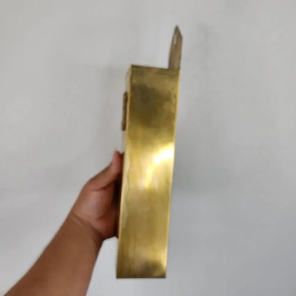 Brass Pineapple Long Match Box Holder Tropical Beach House Decor